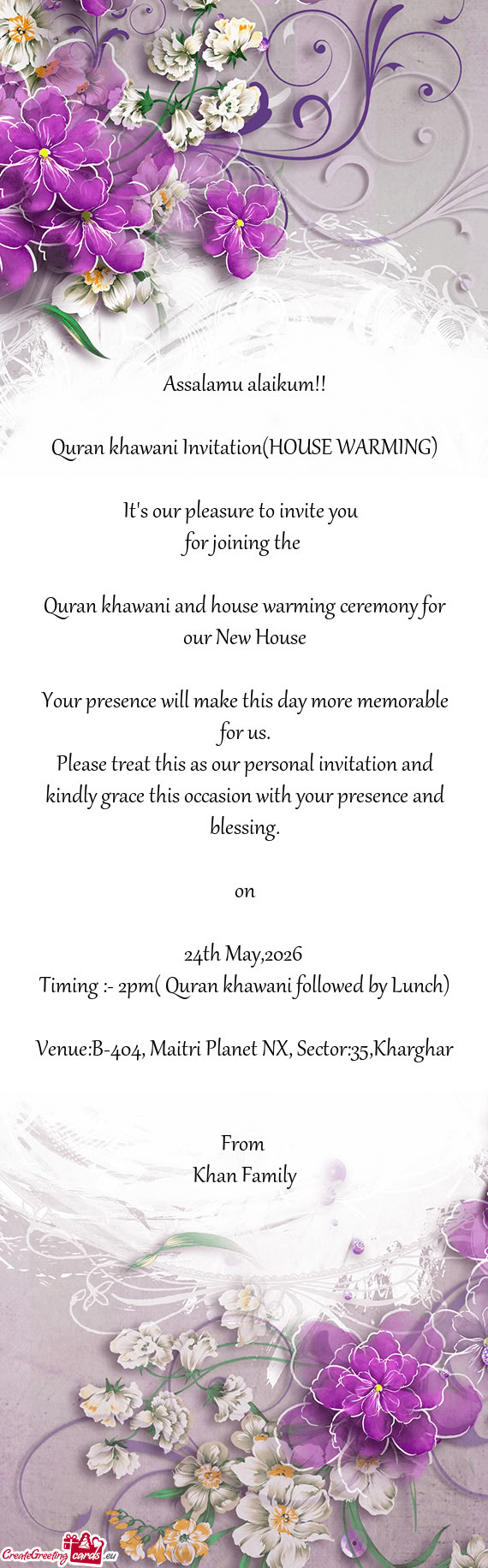 Quran khawani and house warming ceremony for our New House