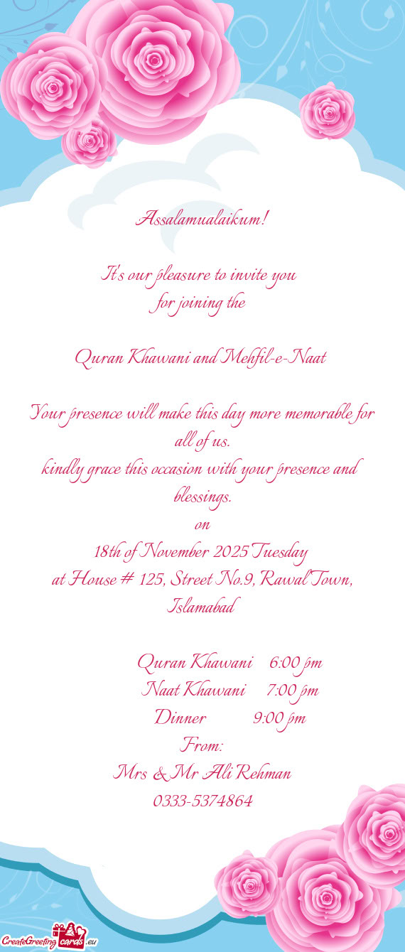 Quran Khawani and Mehfil-e-Naat