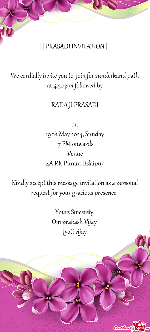 RADA JI PRASADI