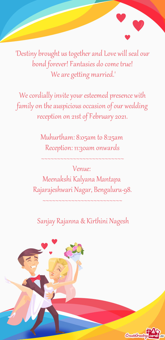 Reception: 11:30am onwards