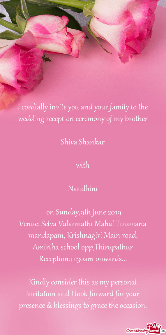 Reception:11:30am onwards