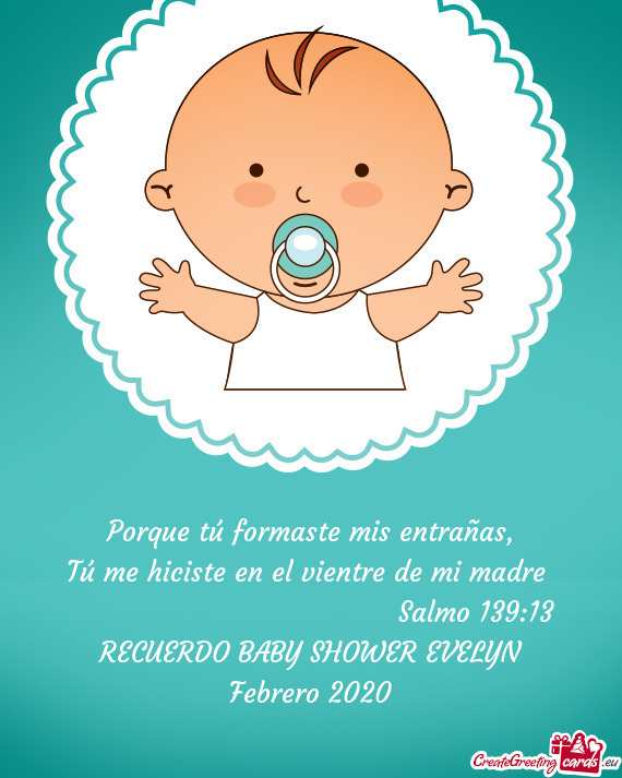 RECUERDO BABY SHOWER EVELYN