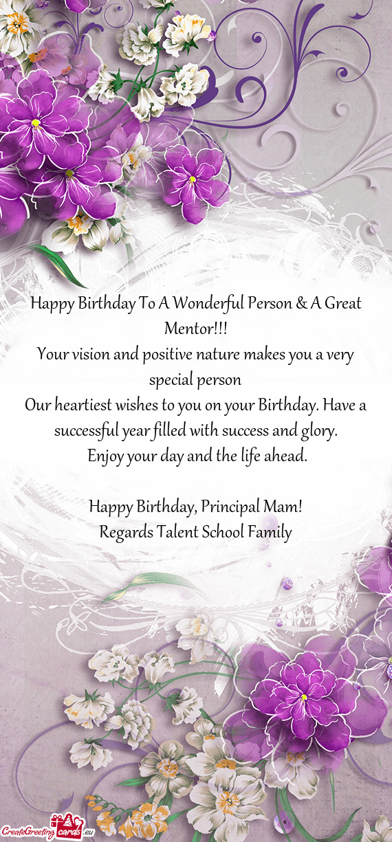 Regards Talent School Family