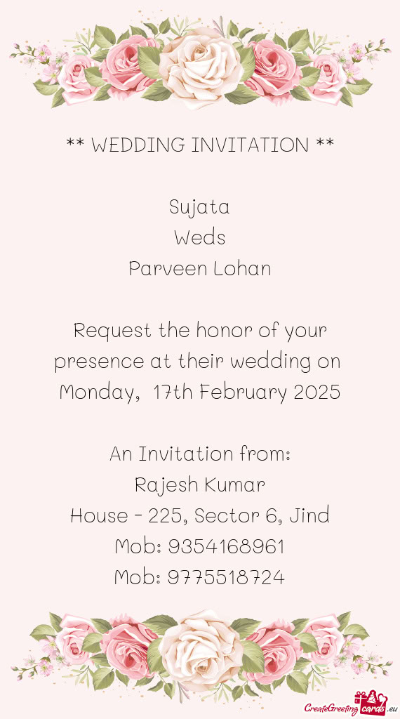 Request the honor of your