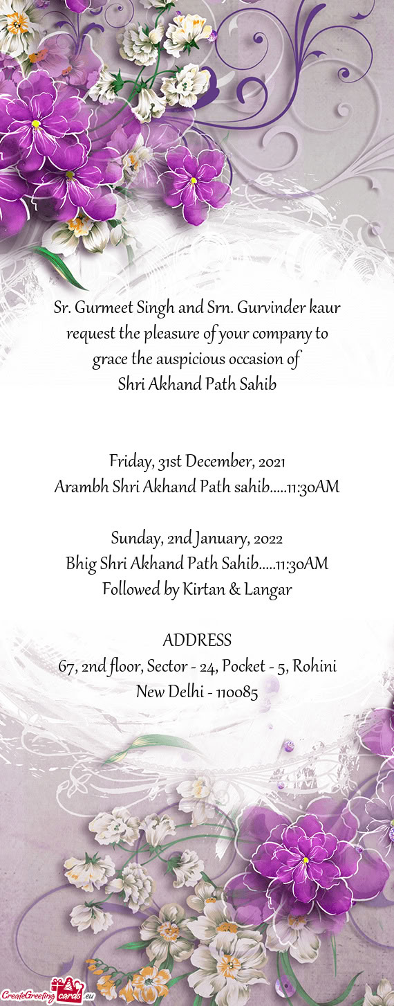 Request the pleasure of your company to