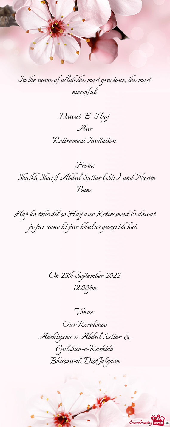 Retirement Invitation