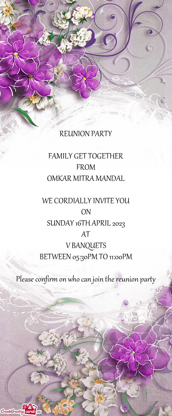 REUNION PARTY