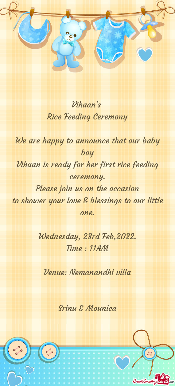 Rice Feeding Ceremony