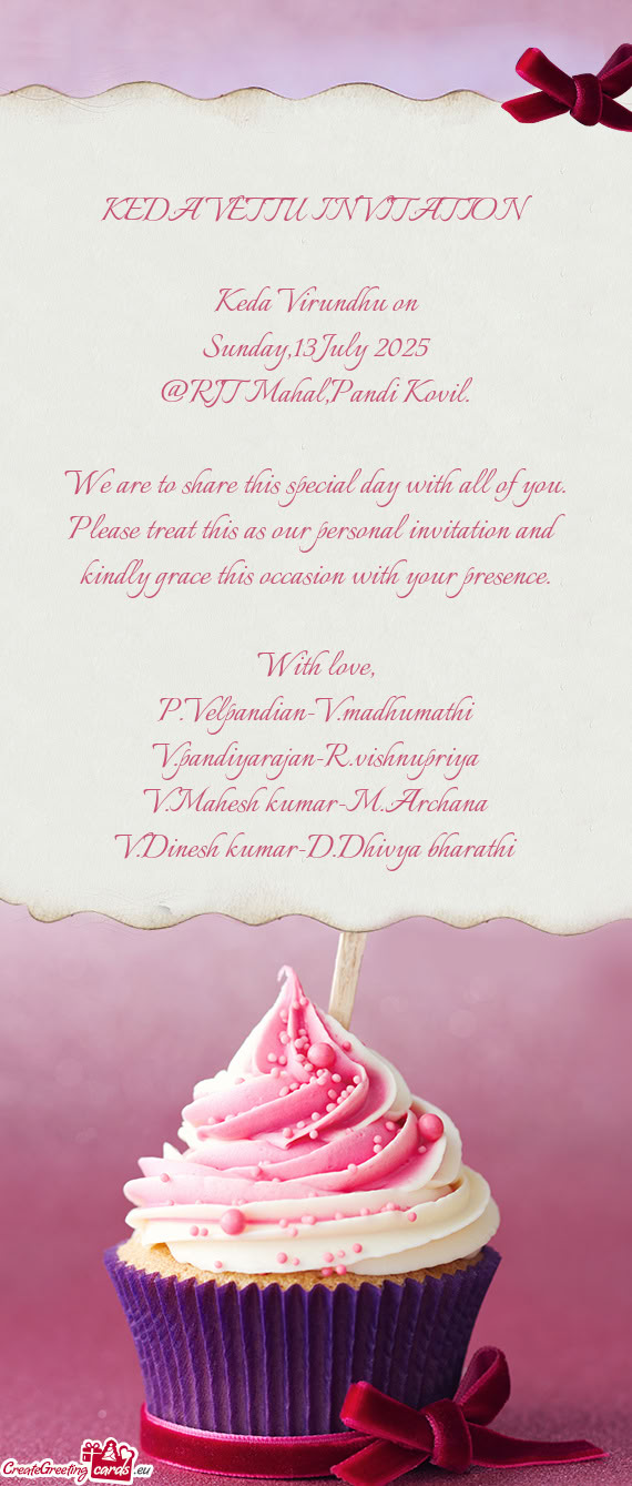 @RJT Mahal,Pandi Kovil