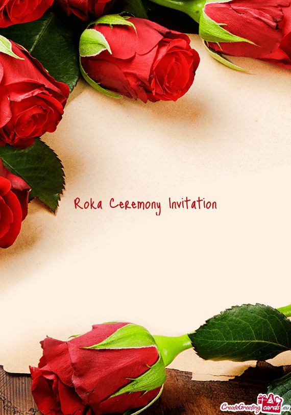 Roka Ceremony Invitation