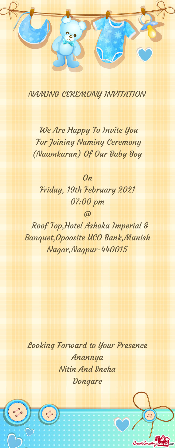 Roof Top,Hotel Ashoka Imperial & Banquet,Opoosite UCO Bank,Manish Nagar,Nagpur-440015