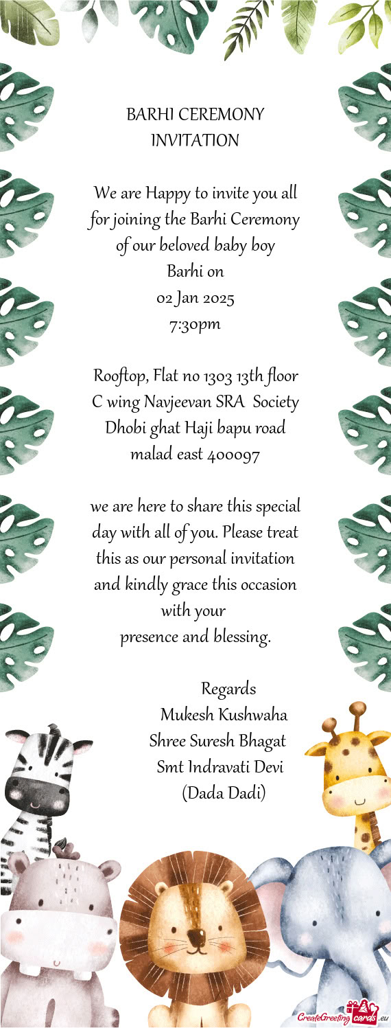 Rooftop, Flat no 1303 13th floor C wing Navjeevan SRA Society Dhobi ghat Haji bapu road malad east