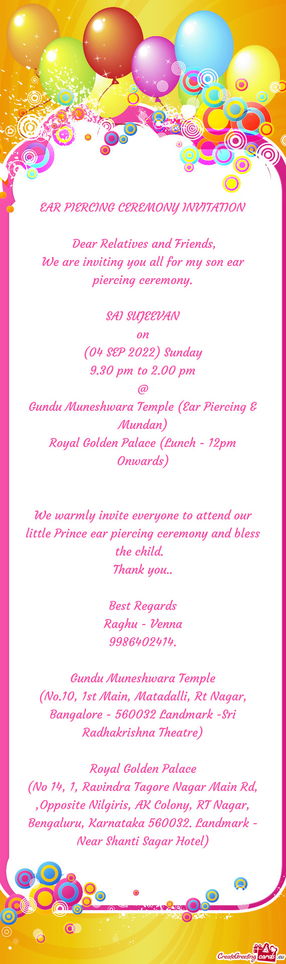 Royal Golden Palace (Lunch - 12pm Onwards)