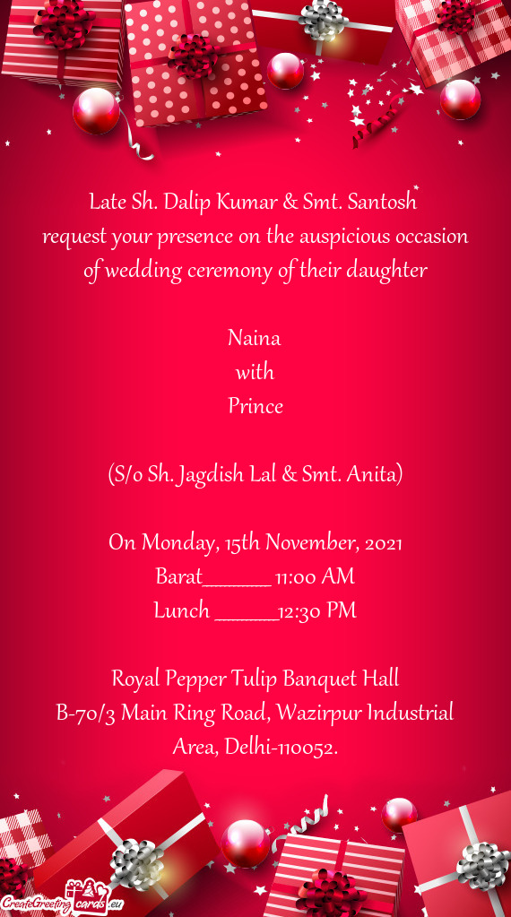 Royal Pepper Tulip Banquet Hall