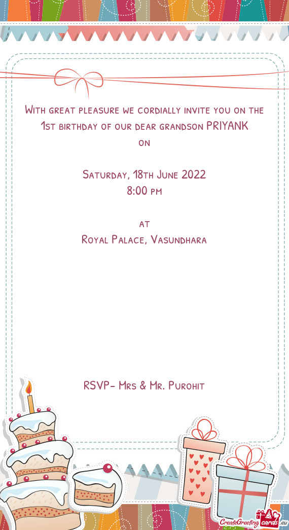 RSVP- Mrs & Mr. Purohit