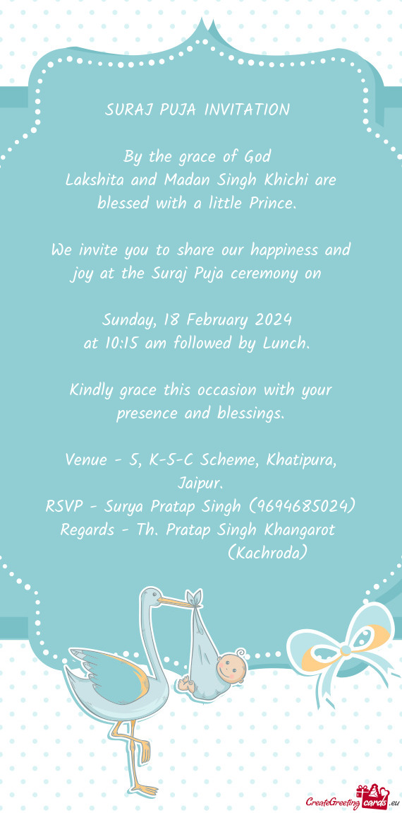 RSVP - Surya Pratap Singh (9694685024)