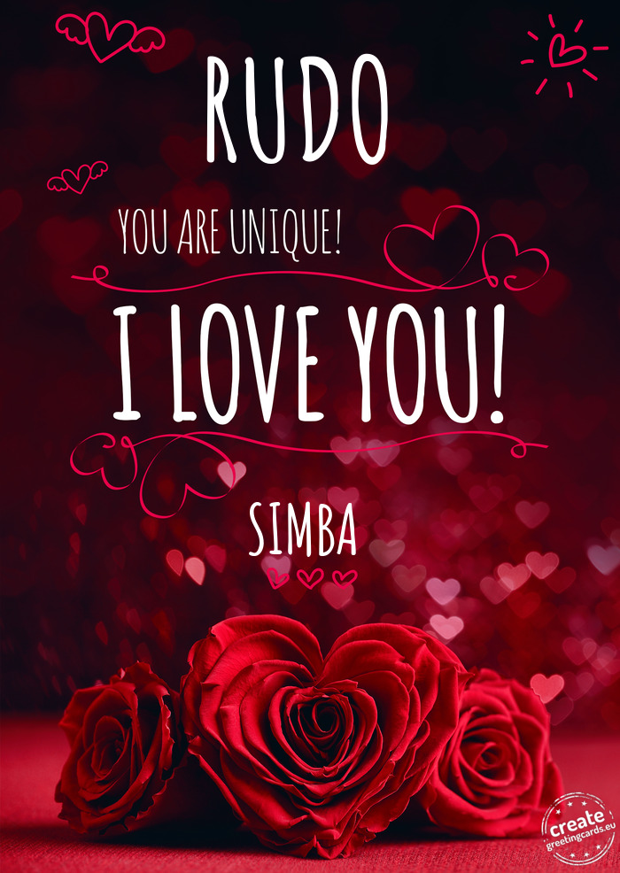 RUDO You are special, I love you SIMBA