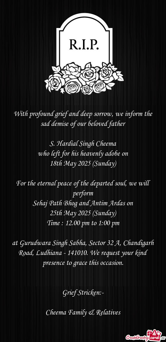 S. Hardial Singh Cheema