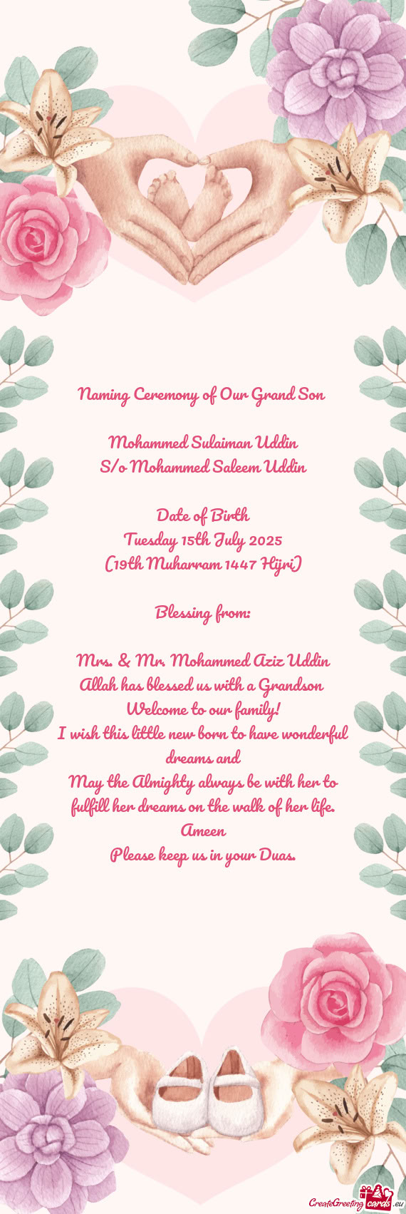 S/o Mohammed Saleem Uddin