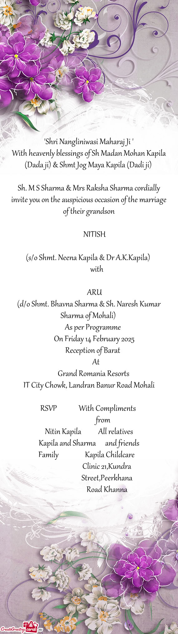 (s/o Shmt. Neena Kapila & Dr A.K.Kapila)