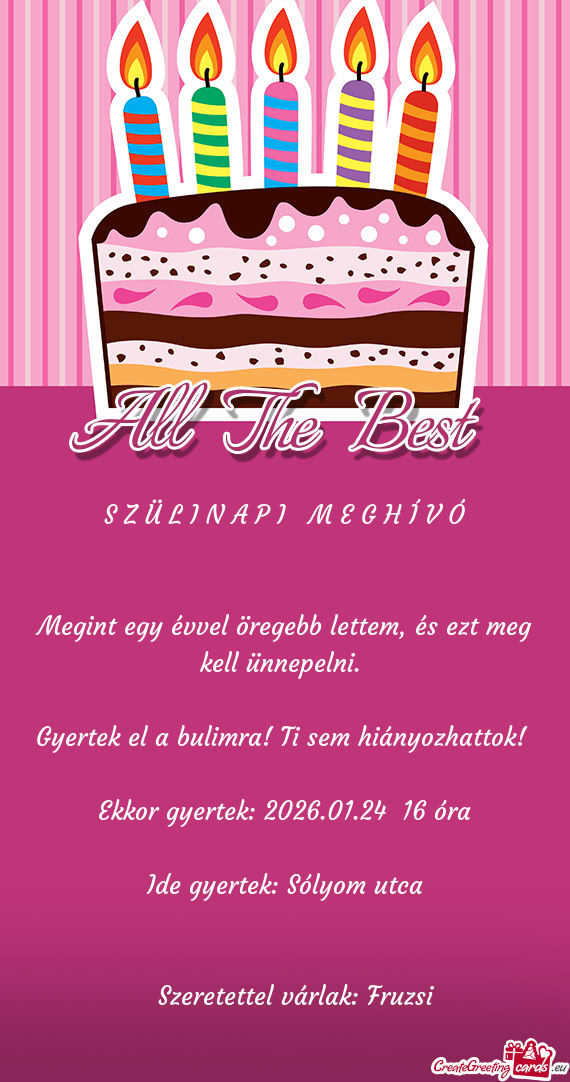 S Z Ü L I N A P I M E G H Í V Ó