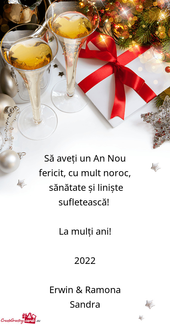 Să aveți un An Nou fericit, cu mult noroc