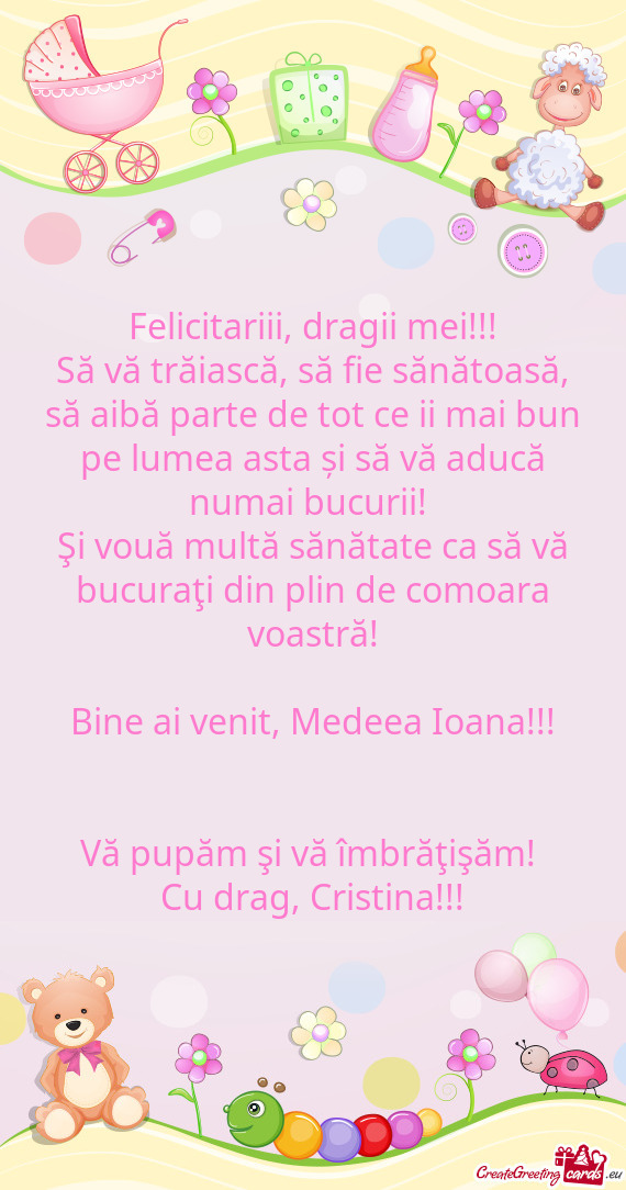 Să vă trăiască, să fie sănătoasă, să aibă parte de tot ce ii mai bun pe lumea asta și să