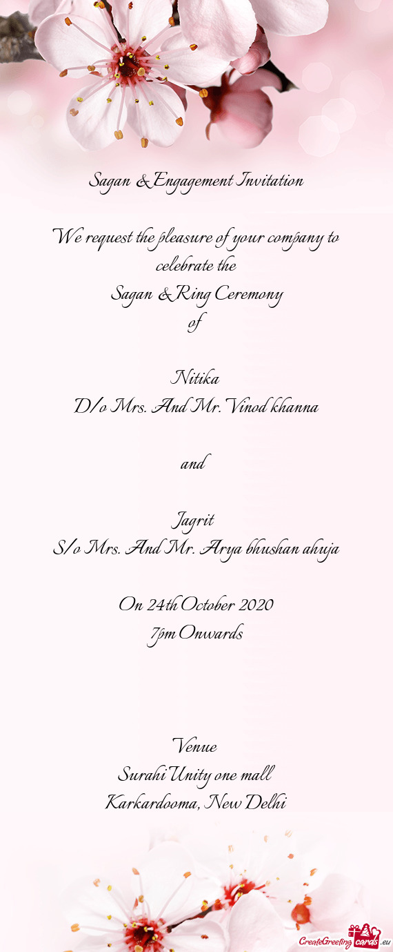 Sagan & Engagement Invitation