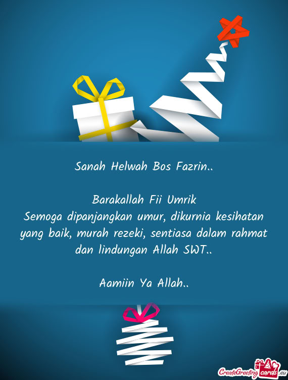 Sanah Helwah Bos Fazrin