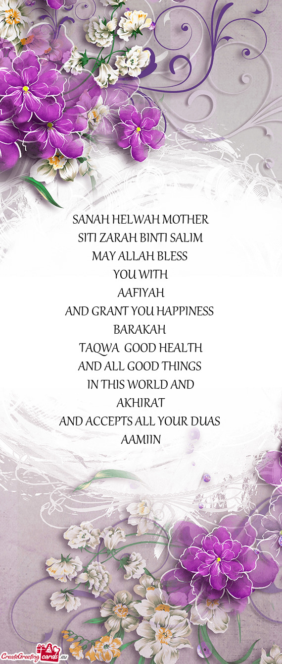 SANAH HELWAH MOTHER