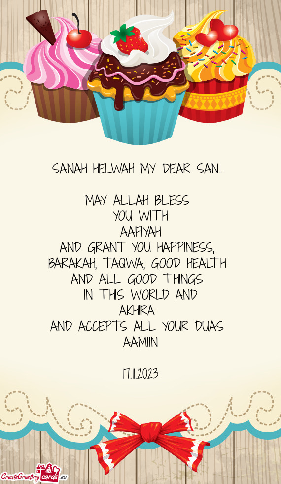 SANAH HELWAH MY DEAR SAN