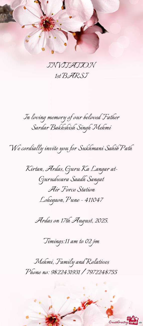 Sardar Bakhshish Singh Mehmi