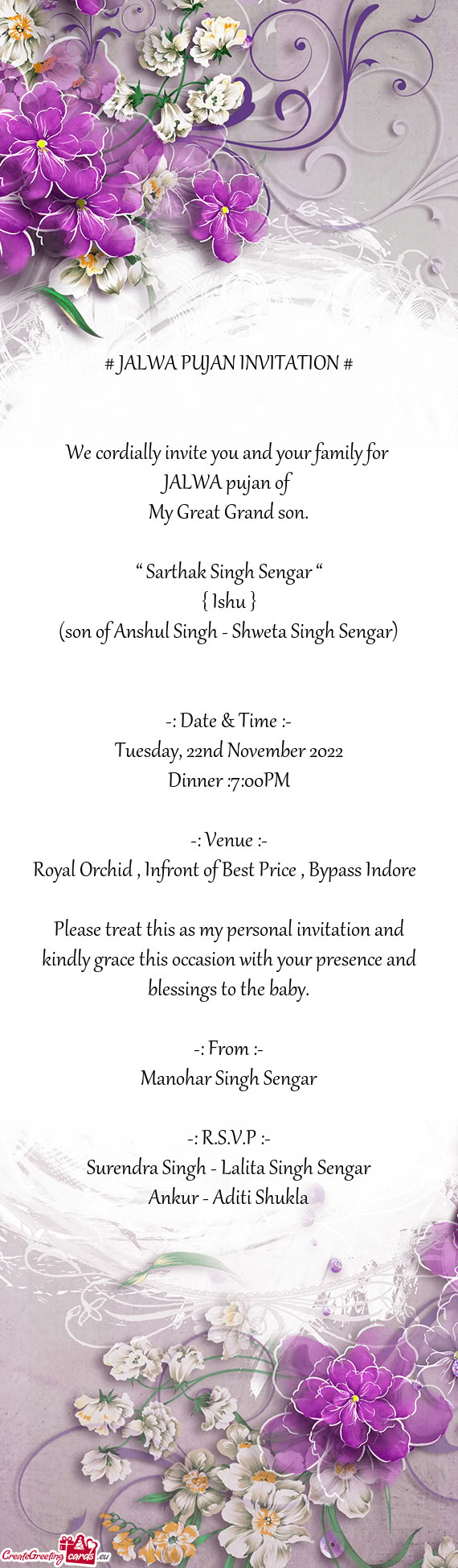 “ Sarthak Singh Sengar “