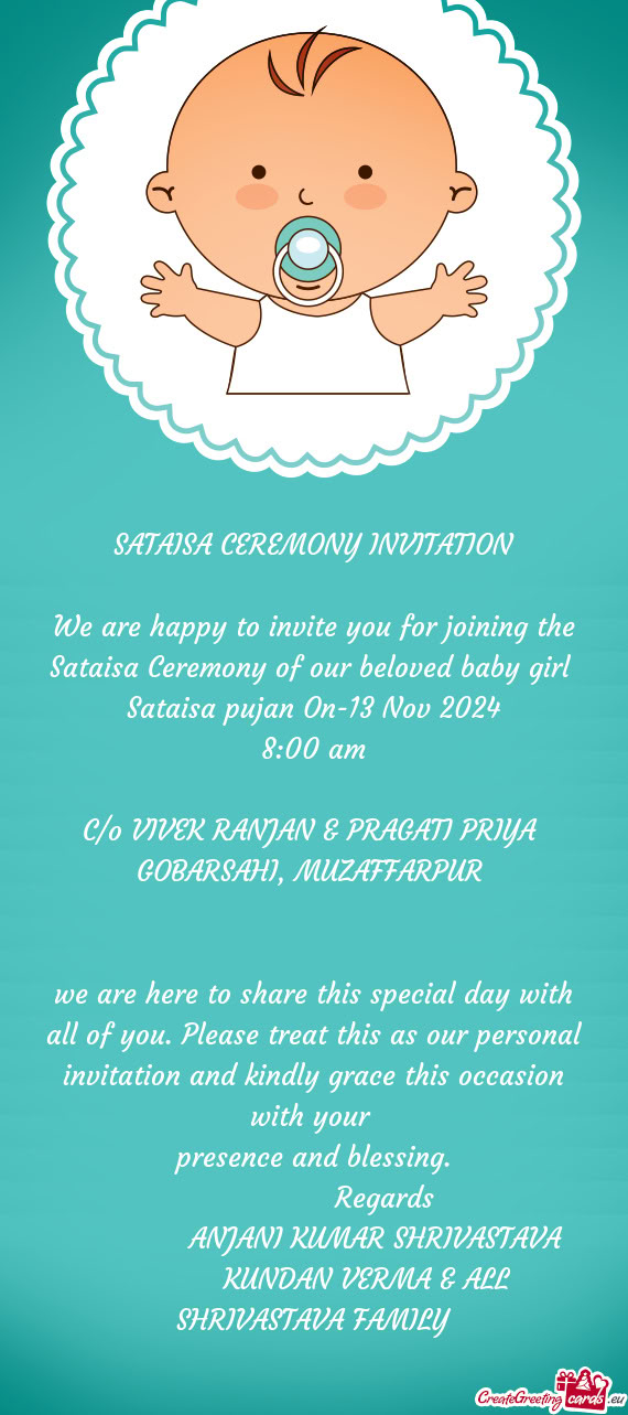 Sataisa pujan On-13 Nov 2024