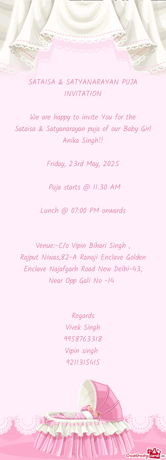 Sataisa & Satyanarayan puja of our Baby Girl Anika Singh