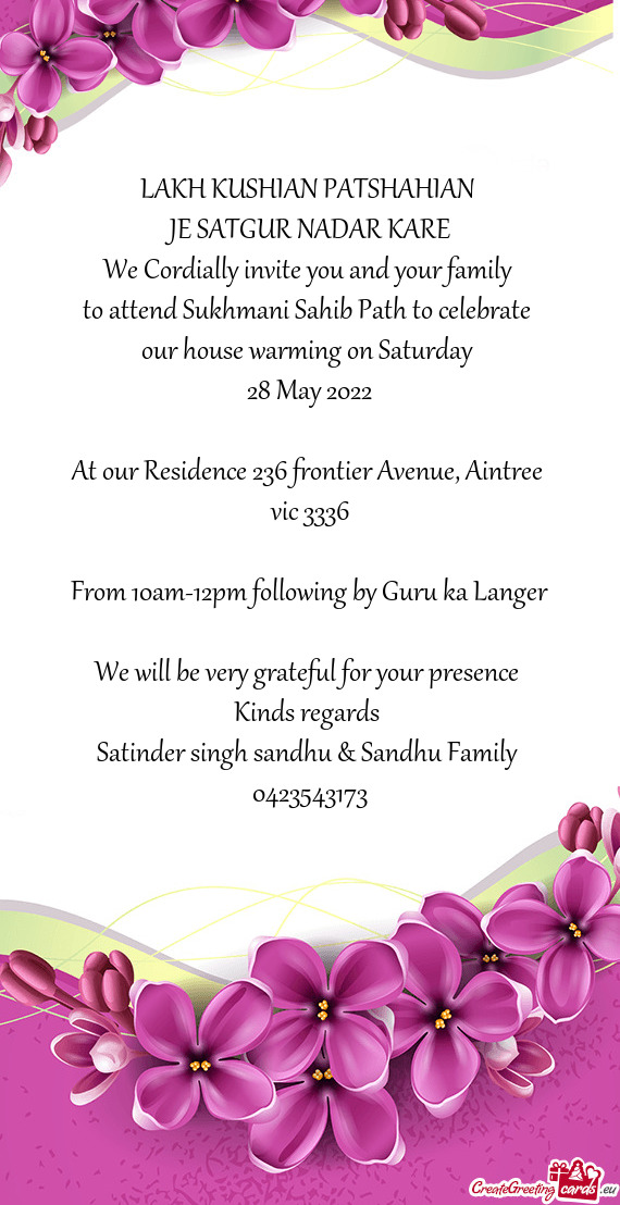 Satinder singh sandhu & Sandhu Family