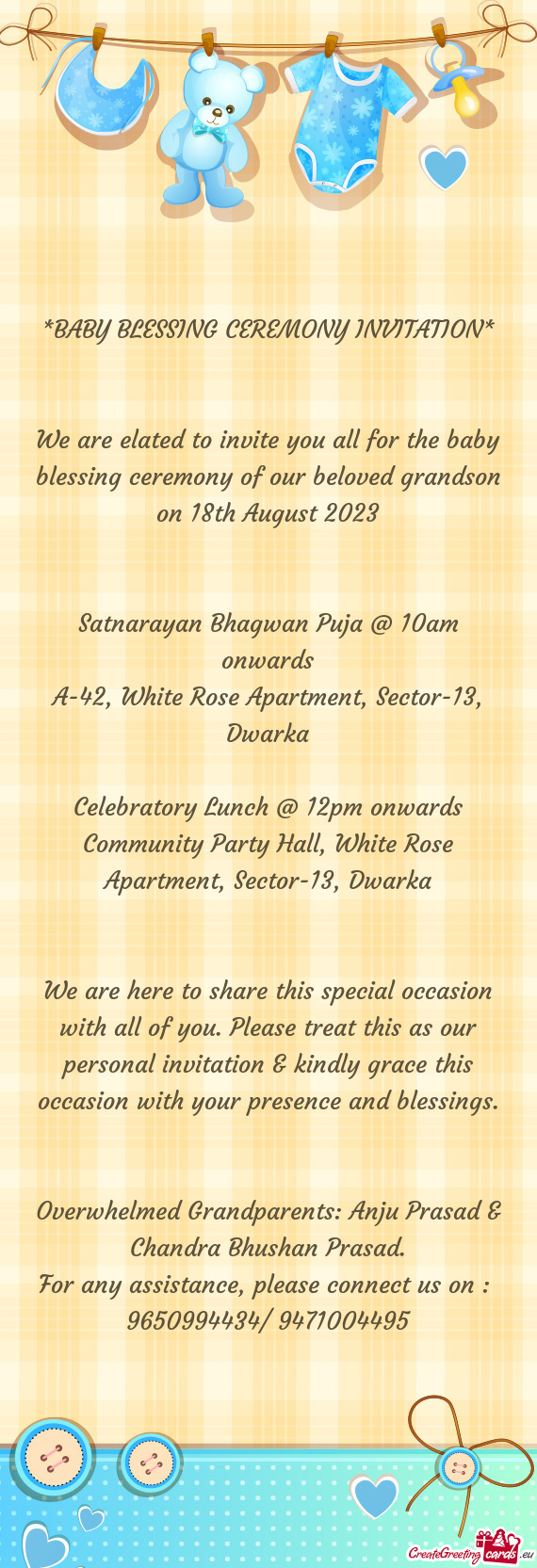 Satnarayan Bhagwan Puja @ 10am onwards