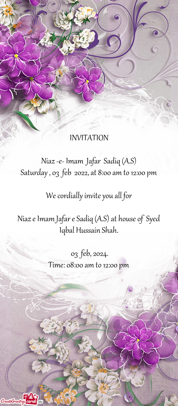 Saturday , 03 feb 2022, at 8:00 am to 12:00 pm