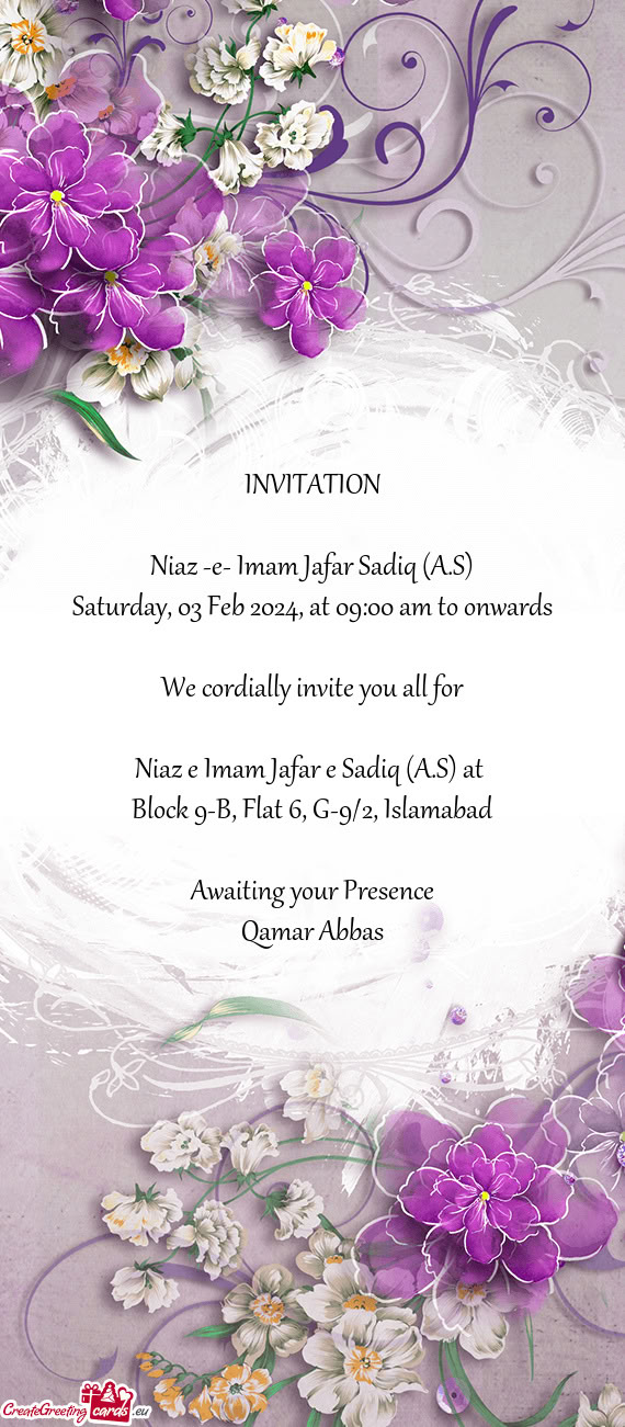 Saturday, 03 Feb 2024, at 09:00 am to onwards
