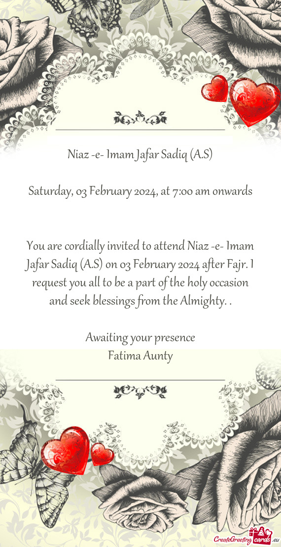 Saturday, 03 February 2024, at 7:00 am onwards