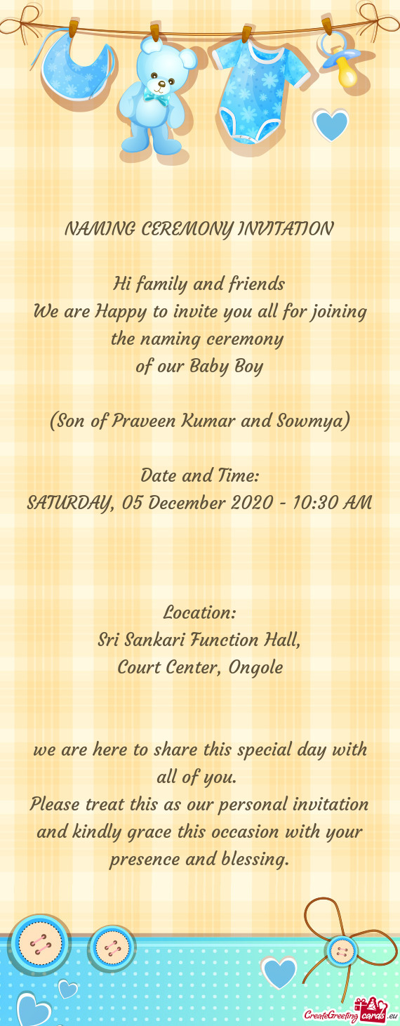 SATURDAY, 05 December 2020 - 10:30 AM