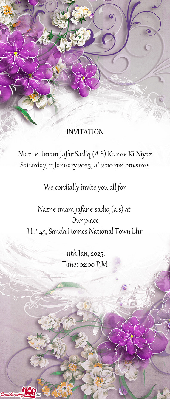 Saturday, 11 January 2025, at 2:00 pm onwards