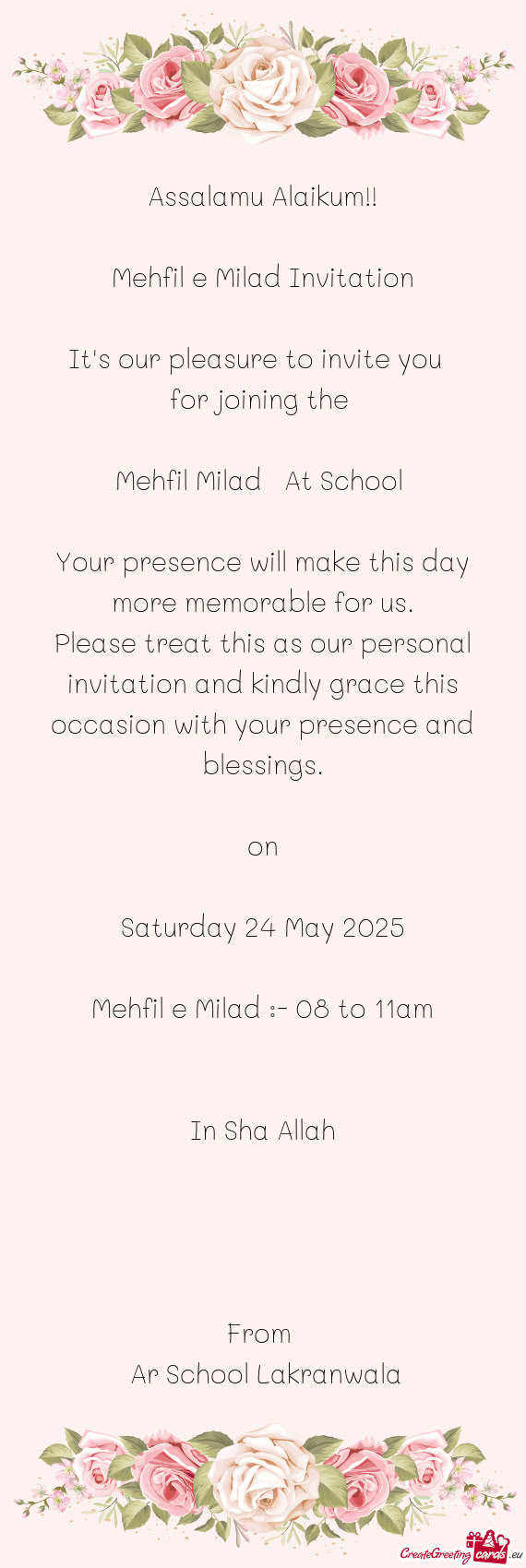 Saturday 24 May 2025