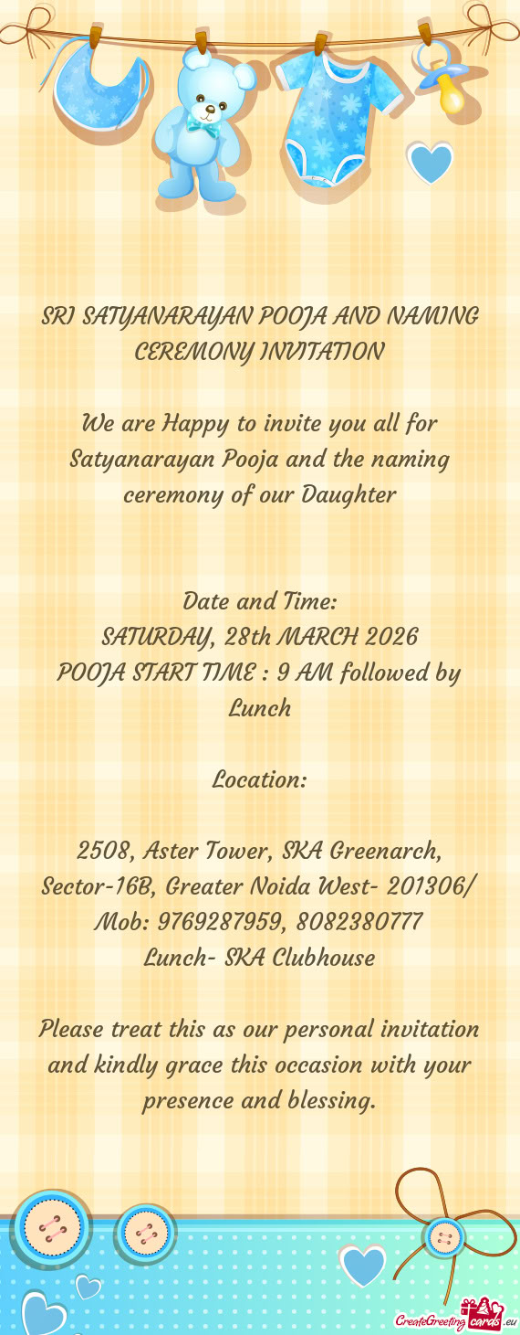 SATURDAY, 28th MARCH 2026