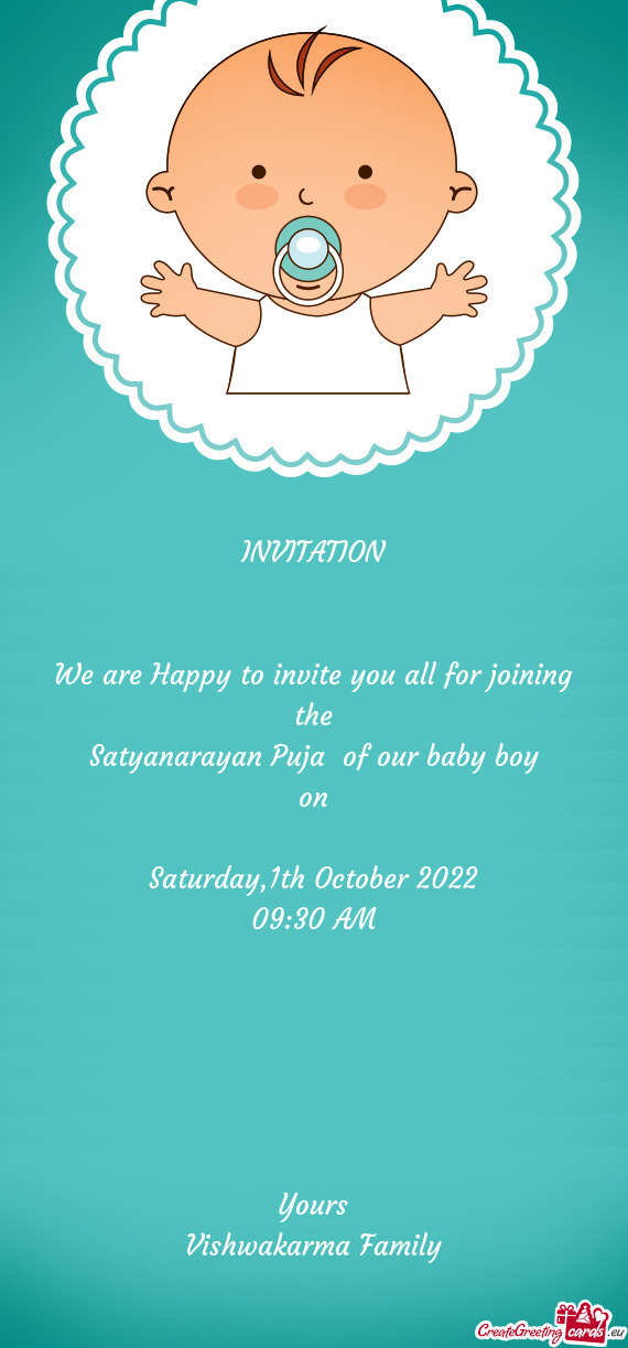 Satyanarayan Puja of our baby boy