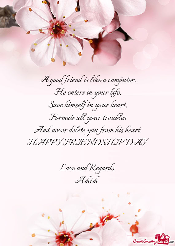 Save himself in your heart