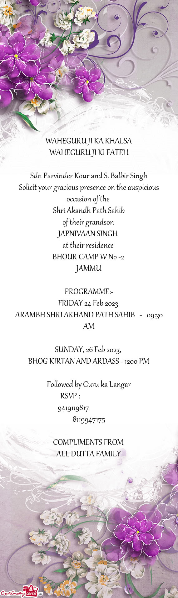 Sdn Parvinder Kour and S. Balbir Singh