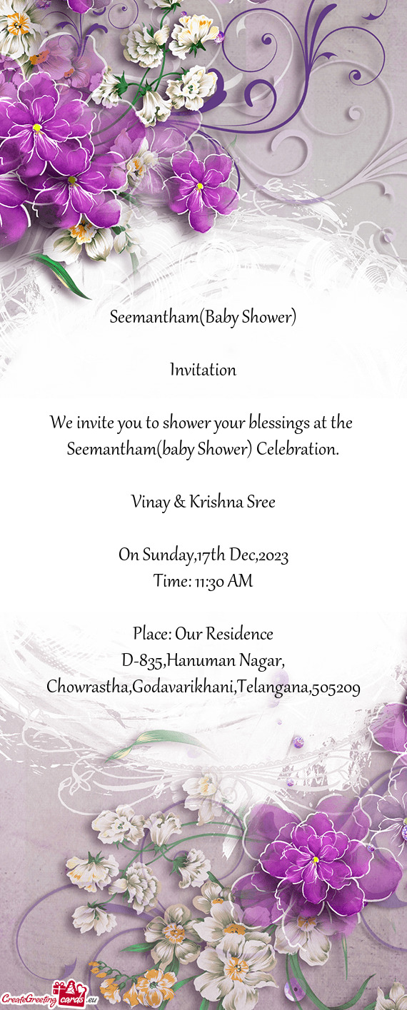 Seemantham(baby Shower) Celebration