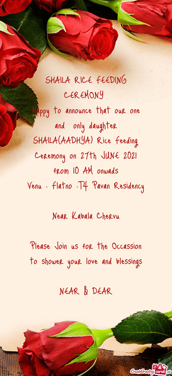 SHAILA RICE FEEDING CEREMONY