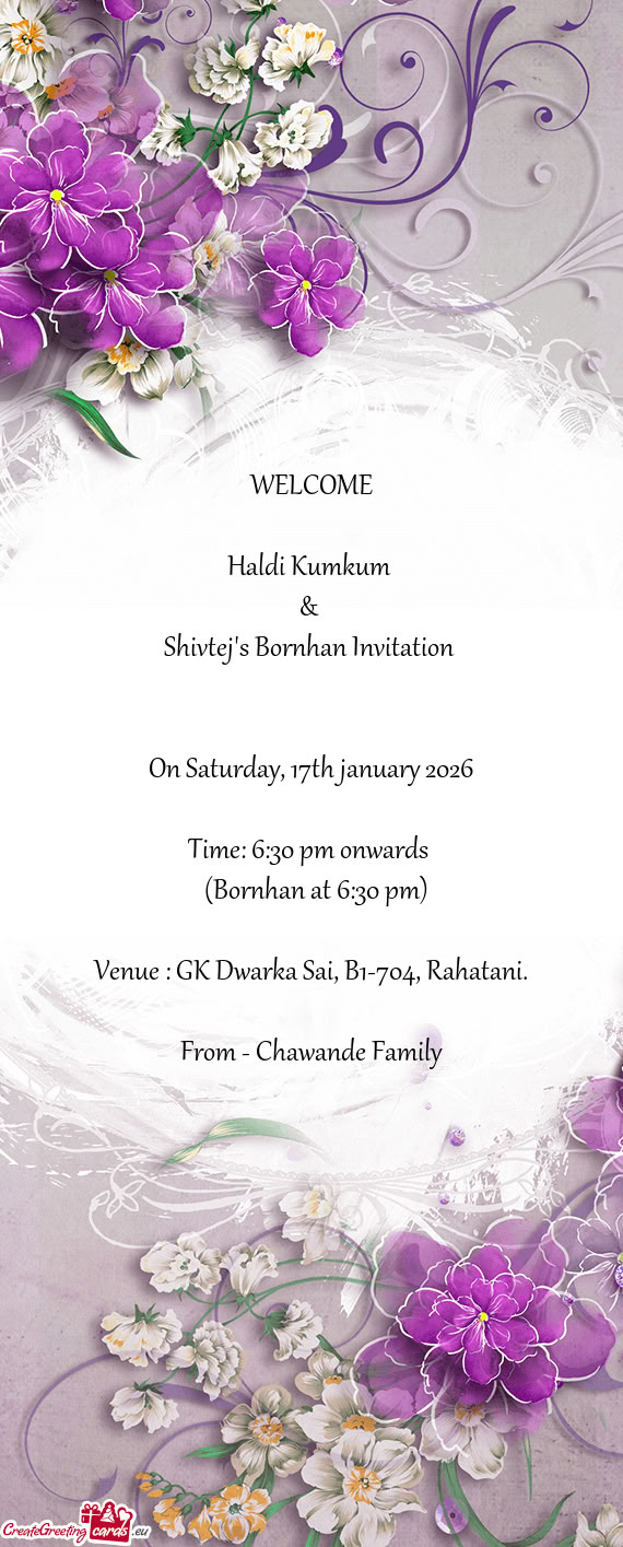 Shivtej's Bornhan Invitation